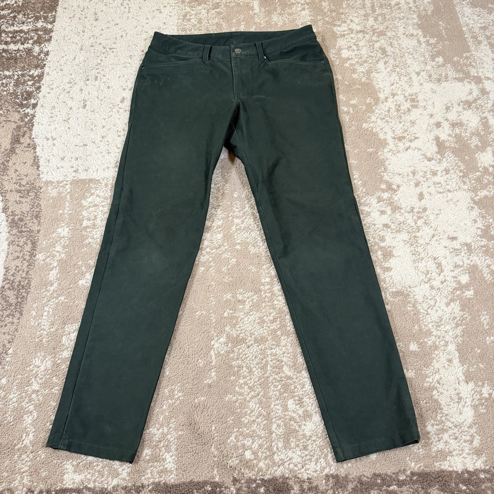 Lululemon ABC Slim Pants Mens 32x31 Green Utilitech Chino Stretch Casual